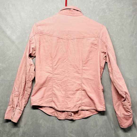 Canyon River Blues Pink Corduroy Button Up Shirt Jacket Size M Long Sleeve - Picture 2 of 9